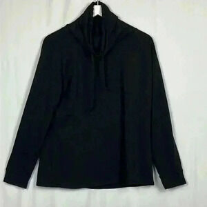 32 Degrees Heat Womens Tunic Black M Long Sleeves Drawstring Turtleneck Casual